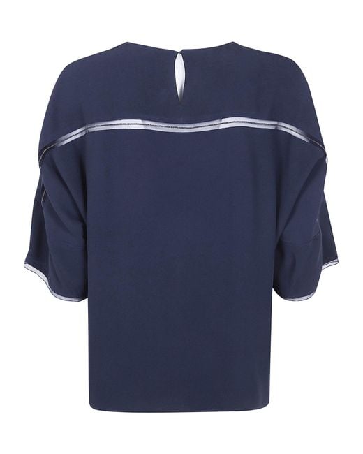 Fabiana Filippi Blue Classic Wide Blouse