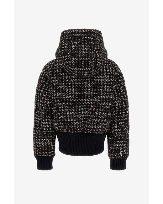 Herno Black Check-Patterned Down Jacket