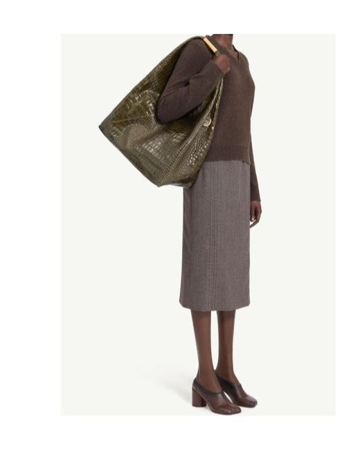 MM6 by Maison Margiela Brown V-Neck Knitted Jumper