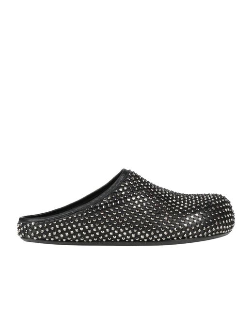 Marni Black Leather Mules