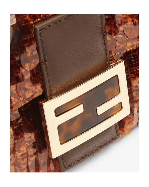 Fendi Brown Bag Embroidered With Sequins