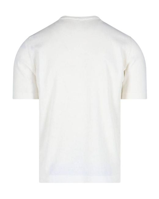 Caruso White Crew Neck T-Shirt for men