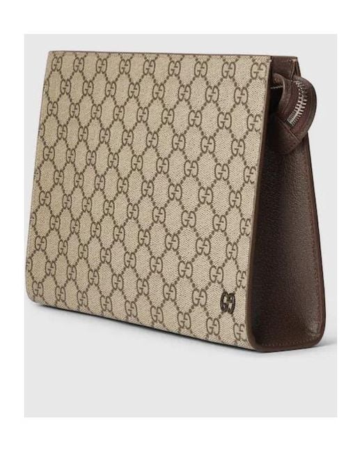 Gucci Multicolor Gg Logo Plaque Monogrammed Clutch Bag for men