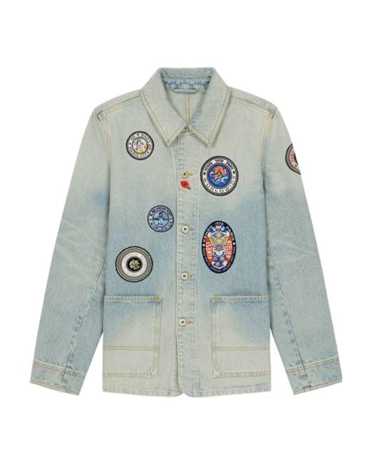 KENZO Blue Travel Denim Jacket for men