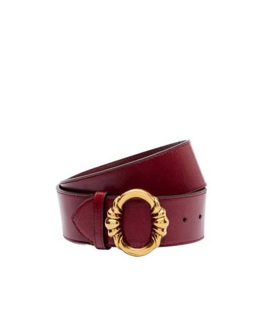 Etro Red Leather Belt