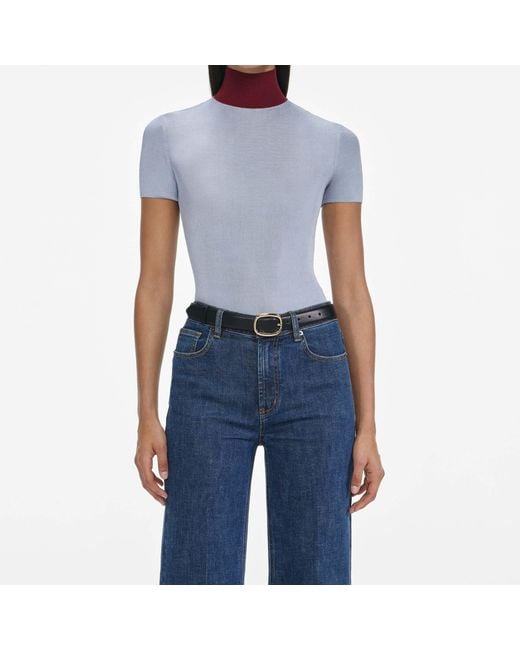 Self-Portrait Blue Flared Jeans