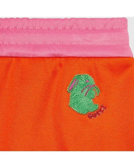 Gucci Orange Lunar New Year Drawstring Mini Skirt