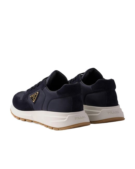 Prada Blue Re-Nylon Prax 1 Lace-Up Sneakers for men