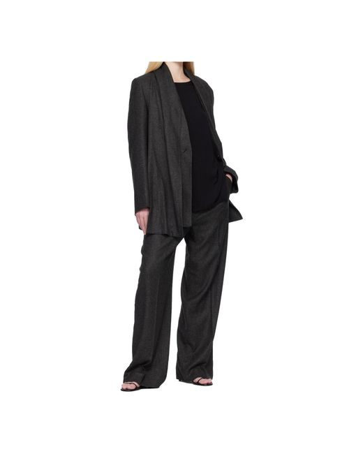 Totême  Black V-Neck Scarf Suit Jacket