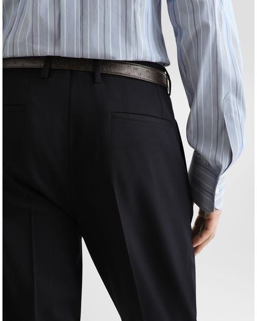 Dolce & Gabbana Black Peak-Lapel Single-Breasted Suit for men