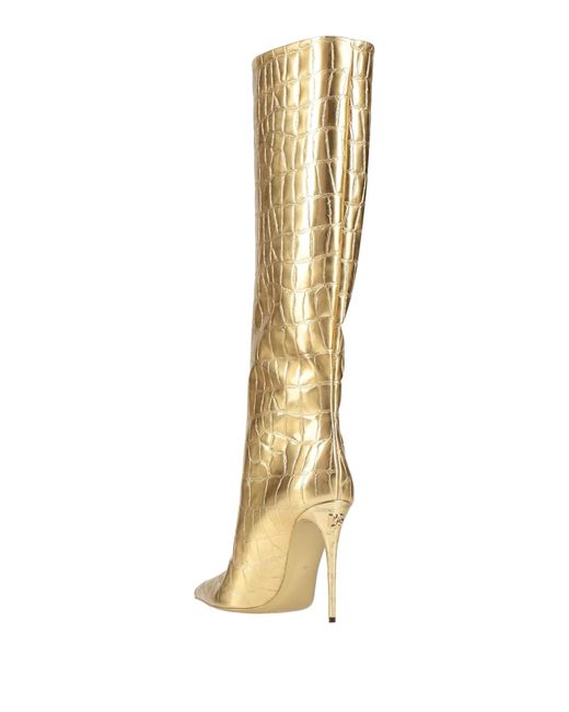 Dolce & Gabbana Metallic Solid Color Over-The-Knee Boots