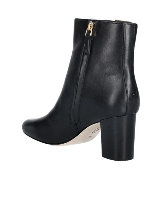 Ralph Lauren Black Button-Detail Boots