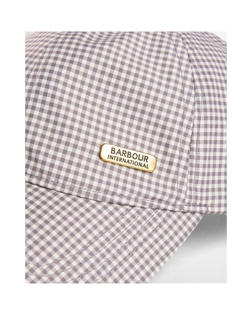 Barbour Gray Check Baseball Cap