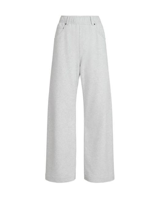 Brunello Cucinelli White Cotton Smooth French-Terry Trousers