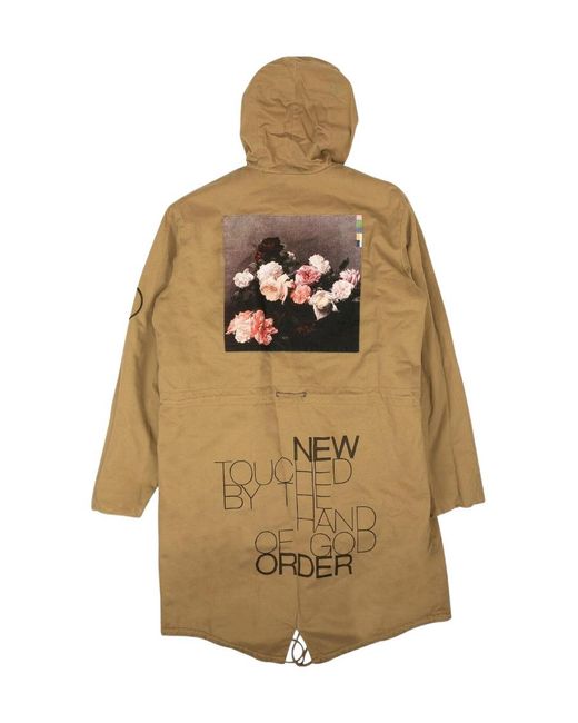 Raf Simons Natural Hooded Printed Windbreaker for men
