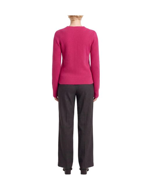 Rag & Bone Pink Solidcolor Cashmere Vneck Lightweight Longsleeve Top