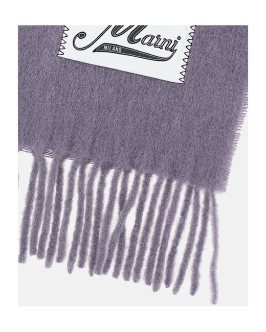 Marni Purple Fringed Scarf