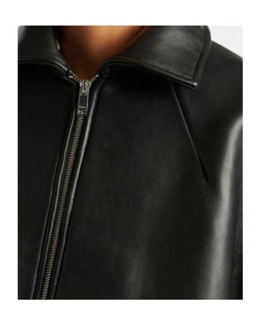 ROTATE BIRGER CHRISTENSEN Black Bonded Leather Blouson Jacket