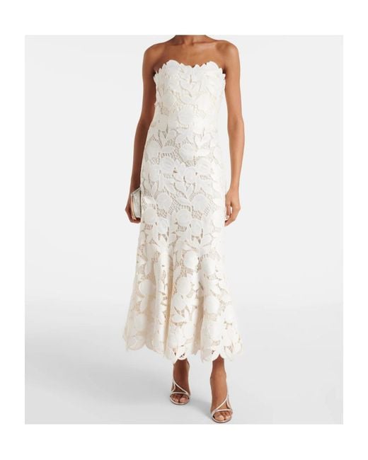 Jonathan Simkhai White Valetta Embroidered Midi Dress