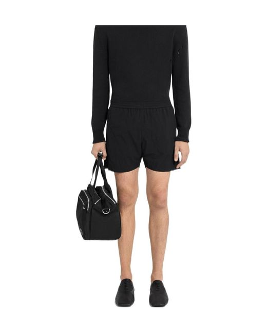 MM6 by Maison Margiela Black Diagonal-Pocket Shorts for men