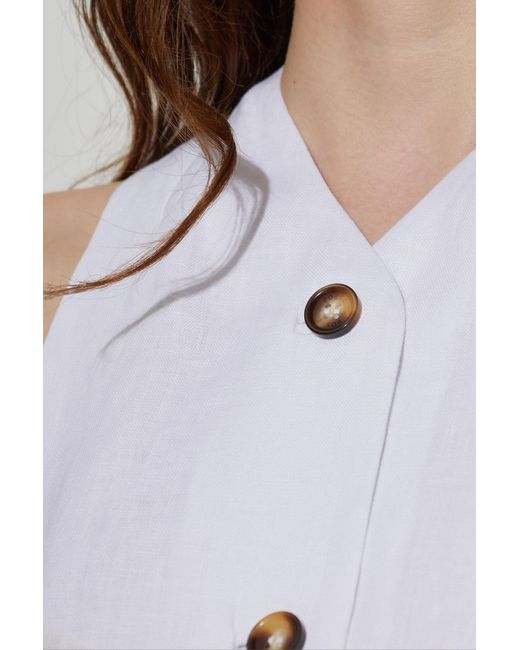 Posse White Sleeveless Vest