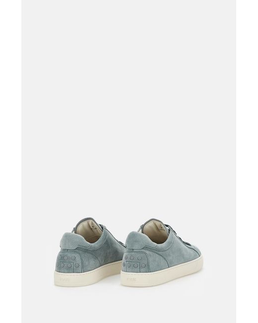 Tod's Blue Logo Printed Round Toe Sneakers for men