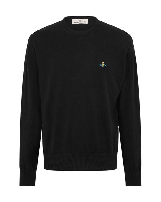 Vivienne Westwood Black Comfortable Round-Neck Sweater for men