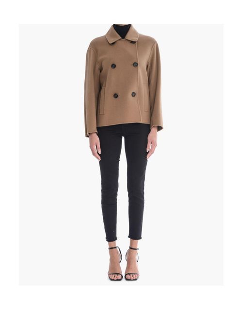 Max Mara Natural Long-Sleeved Coat