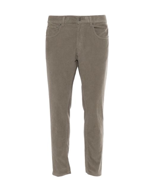 Dondup Gray Dian Tapered-Leg Corduroy Trousers for men