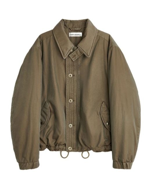 Our Legacy Green Auto Quilted Lightweight Jacket for men