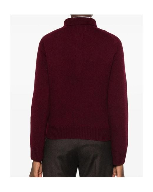 Allude Red Long-Sleeved Sweater