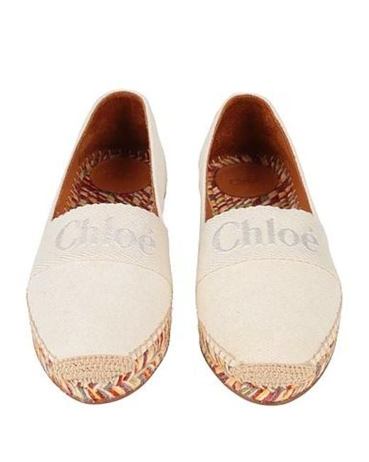 Chloé Natural Print Platform Espadrilles