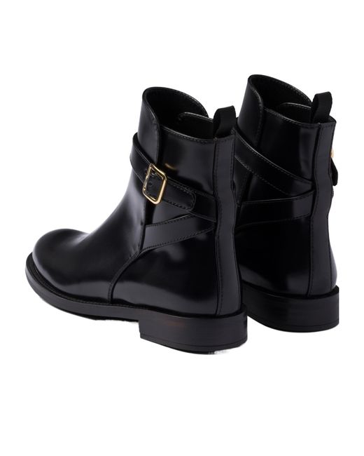Prada Black Logo-Print Boots