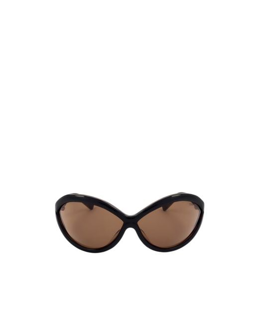 Tom Ford Brown Geometric Frame Sunglasses