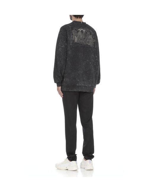 McQ Alexander McQueen Black Tie-Dyed Sweater With Round Neck for men