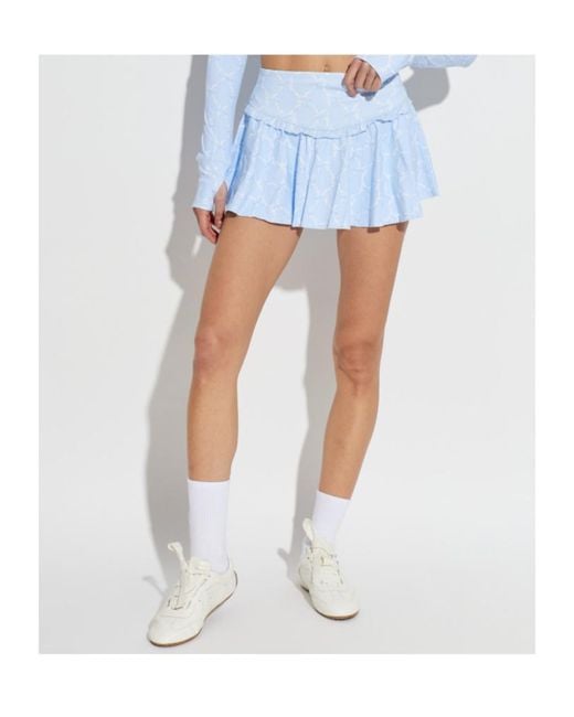 LoveShackFancy Blue Vanina Ruffled Training Skort