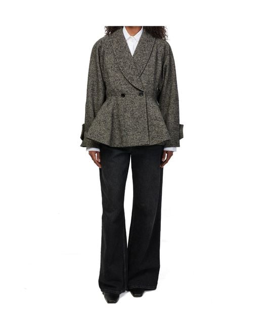 Chloé Black Short Double-Breasted Coat