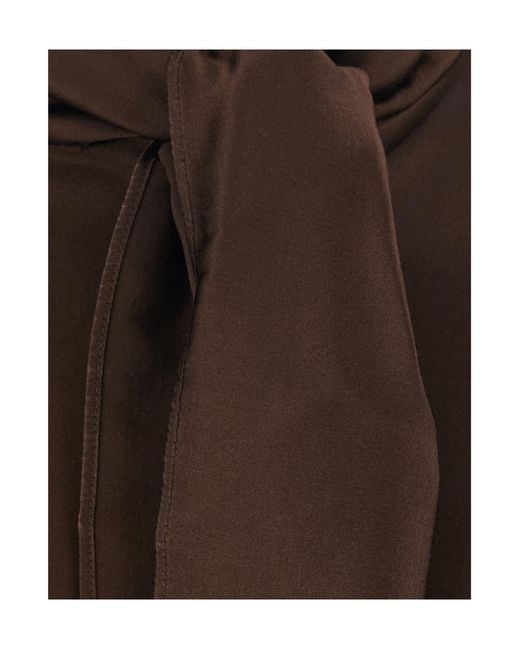 Jucca Brown Bow-Neck Blouse