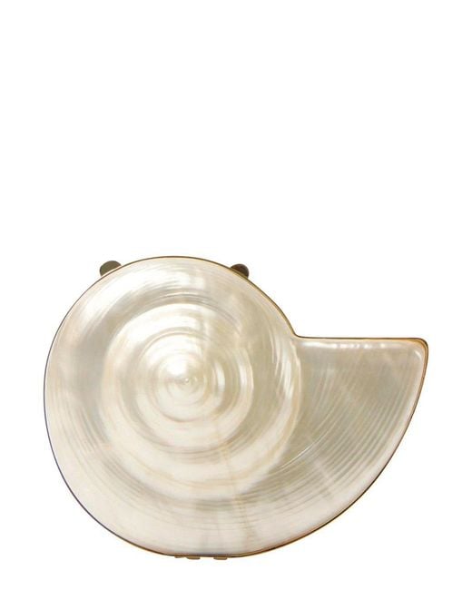 Jonathan Simkhai White Marion Shell Clutch Bag