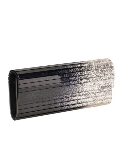 Jimmy Choo Gray Sweetie Crystal-Effect Clutch Bag