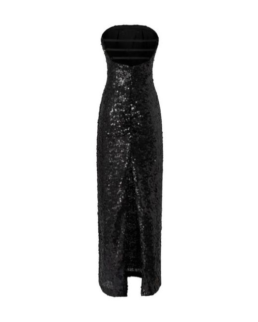 Pinko Black Sequins Long Dress