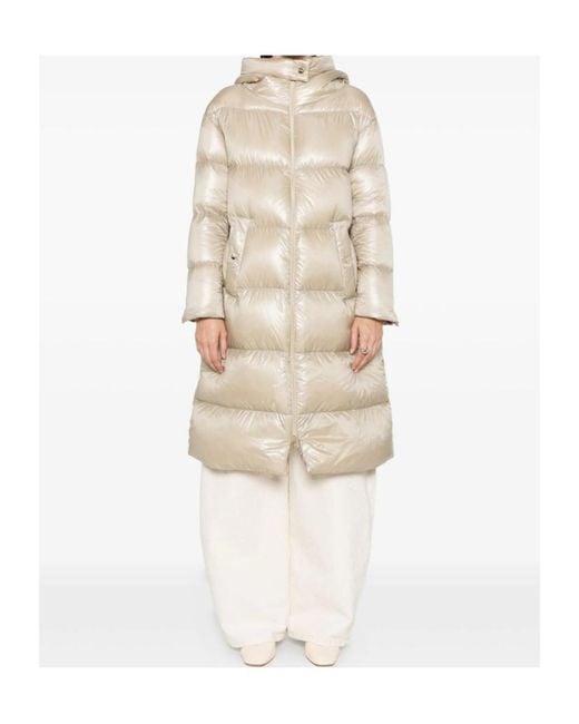 Herno Natural Hooded Quilted Down Jacket