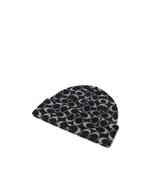 COACH Black Gloves And Hat Two-Piece Set