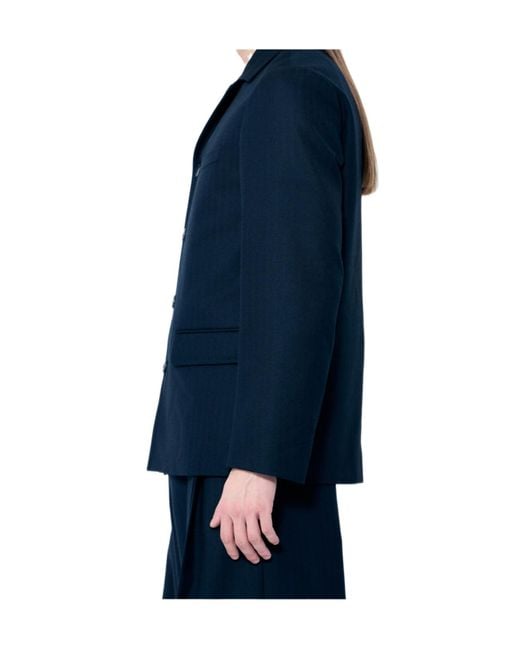 Dries Van Noten Blue Single Breasted Jacket for men
