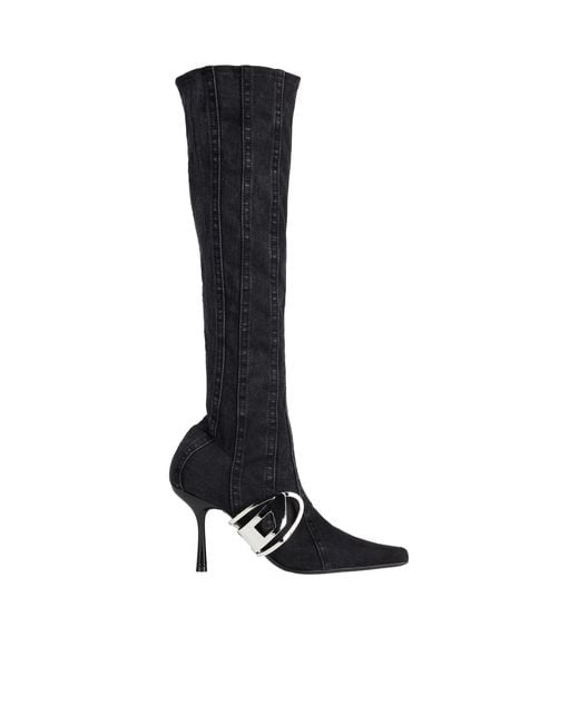 DIESEL Black Denim Boots