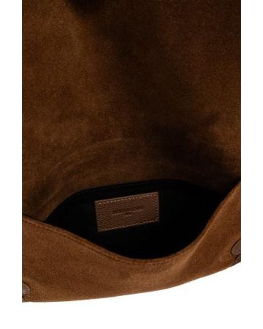 Zadig & Voltaire Brown Rock Western Foldover Top Shoulder Bag