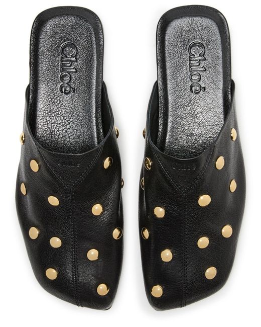 Chloé Black Mules With Decorative Touches