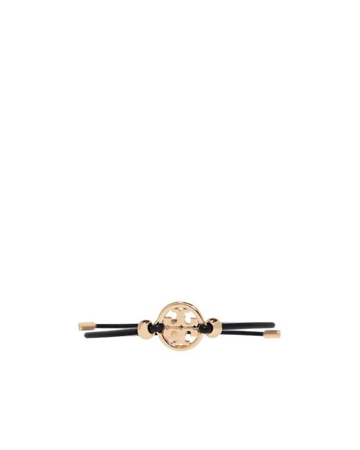 Tory Burch Metallic Miller Logo Plaque Slider Bracelet