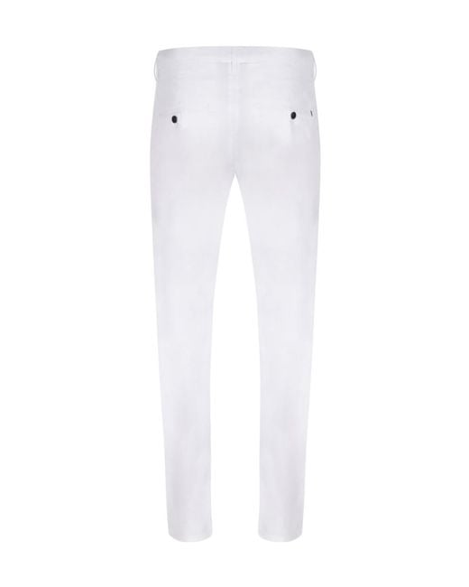Dondup White Slim Tailored Pants for men