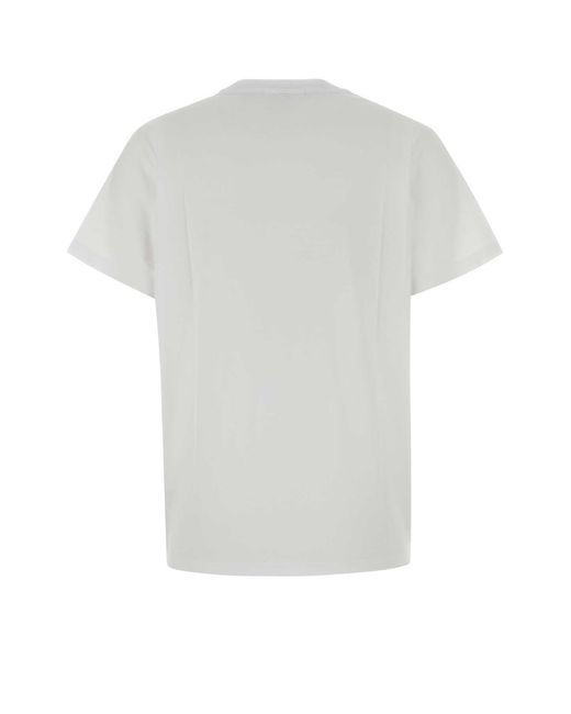 Ganni White Graphic Print T-Shirts